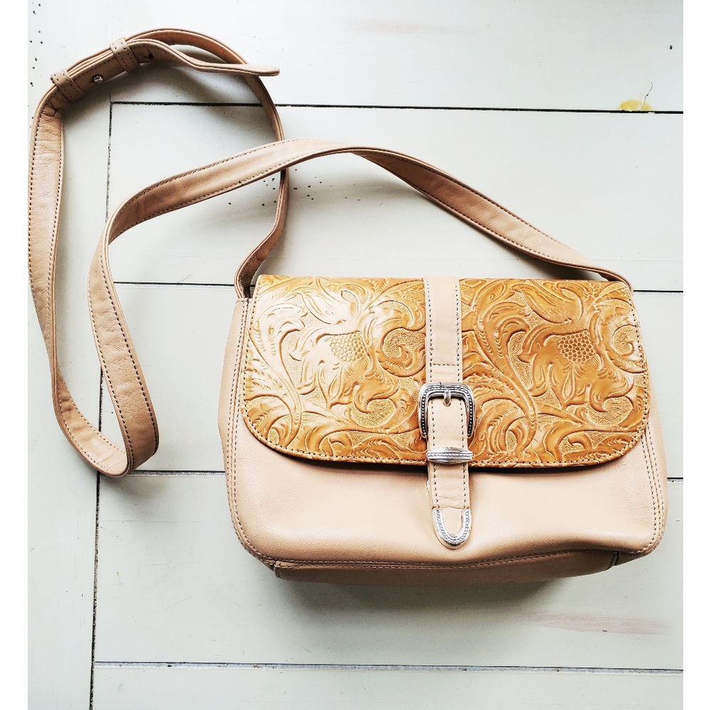Liz Claiborne Tan Leather Crossbody
